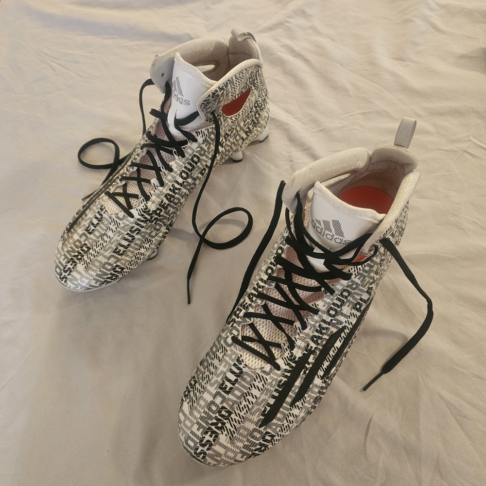 adidas adizero Size 13  5 Star 4.0 Football Cleat Men's Silver/Black C77963 NWOB